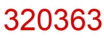 Number 320363 red image