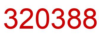 Number 320388 red image
