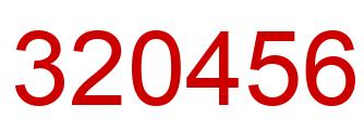 Number 320456 red image
