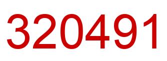 Number 320491 red image