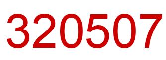 Number 320507 red image