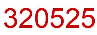 Number 320525 red image