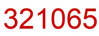 Number 321065 red image