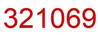 Number 321069 red image