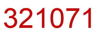 Number 321071 red image