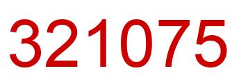 Number 321075 red image