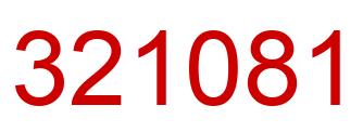 Number 321081 red image