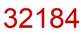 Number 32184 red image
