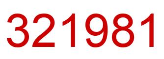Number 321981 red image