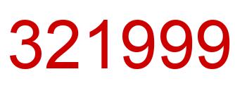 Number 321999 red image