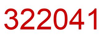 Number 322041 red image