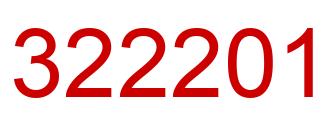 Number 322201 red image
