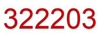 Number 322203 red image