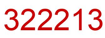 Number 322213 red image
