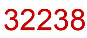 Number 32238 red image