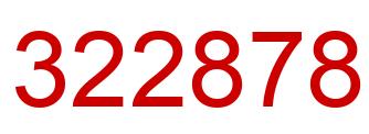Number 322878 red image