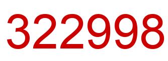 Número 322998 imagen rojo