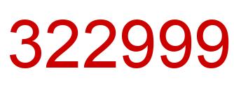 Number 322999 red image