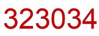 Number 323034 red image