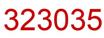 Number 323035 red image