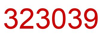 Número 323039 imagen rojo