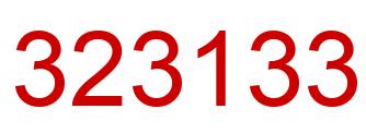Number 323133 red image