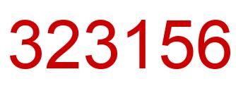 Number 323156 red image