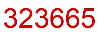 Number 323665 red image