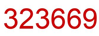 Number 323669 red image