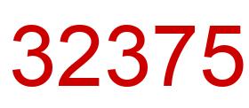 Number 32375 red image