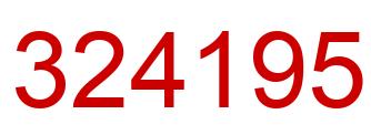 Number 324195 red image