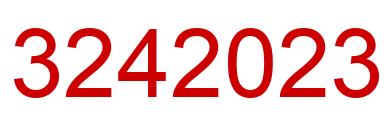 Number 3242023 red image