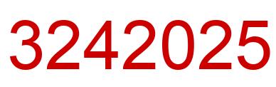 Number 3242025 red image