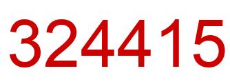 Number 324415 red image