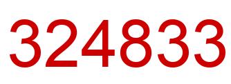 Number 324833 red image