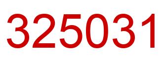 Número 325031 imagen rojo