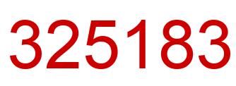 Number 325183 red image