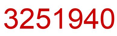 Number 3251940 red image