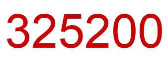Number 325200 red image