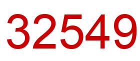 Number 32549 red image