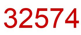 Number 32574 red image