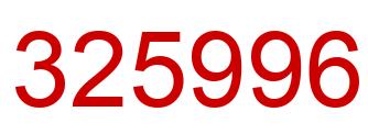 Number 325996 red image