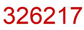 Number 326217 red image
