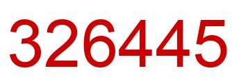 Número 326445 imagen rojo