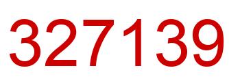 Number 327139 red image