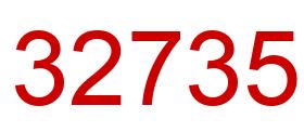 Number 32735 red image