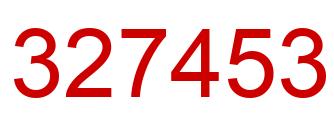 Número 327453 imagen rojo