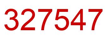 Number 327547 red image