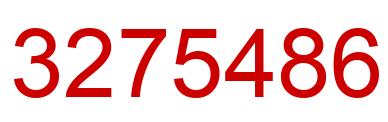 Number 3275486 red image