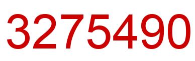Number 3275490 red image